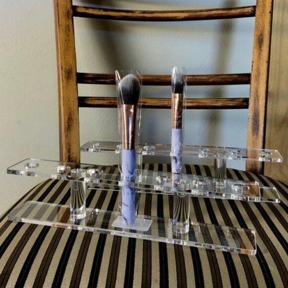 3x Makeup Cosmetic Brush Holder Organizer Acrylic Pencil Art Supply Storage NEW - Picture 7 of 7